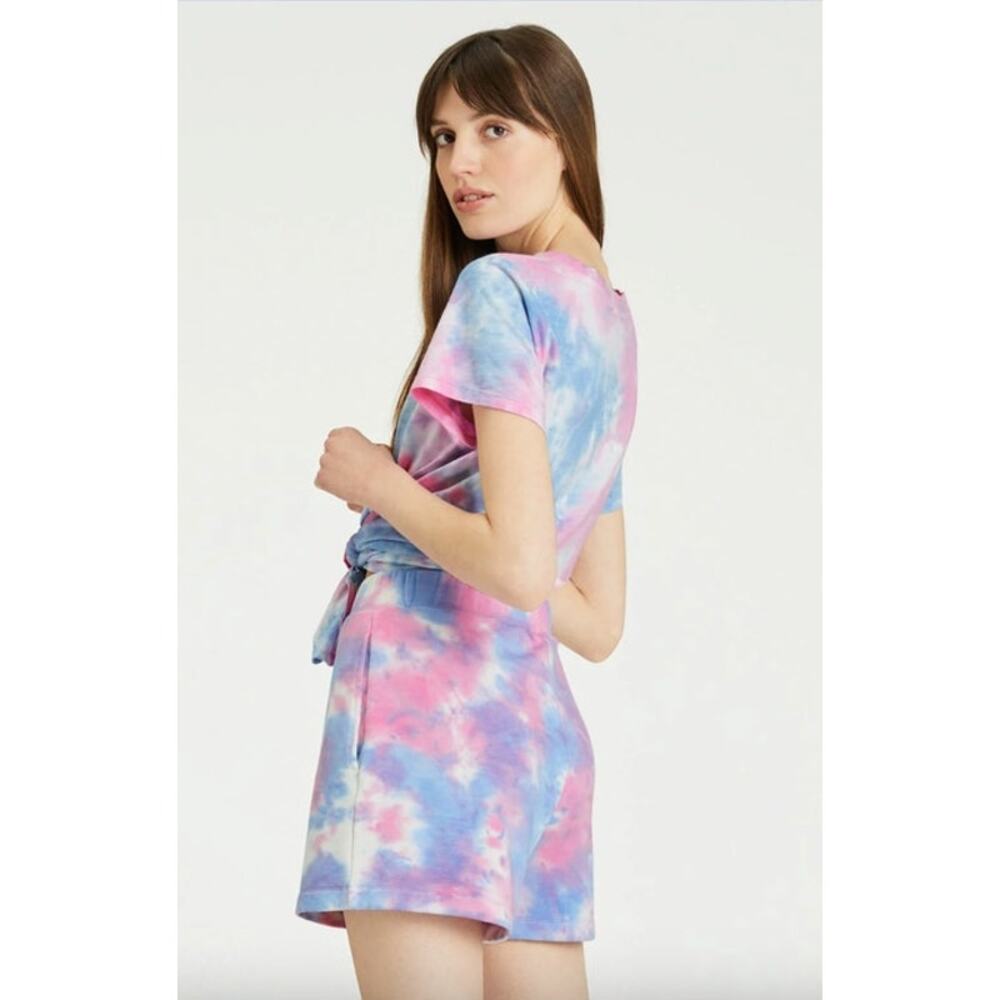 SANCTUARY Shorts Size 3X NEW Sunsoaker Elastic Waist Short Pink Blue Pockets - Picture 8 of 9